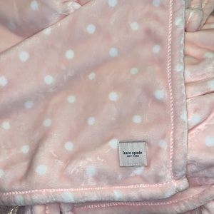 Kate spade pink polka dot Oversized twin blanket NWOT